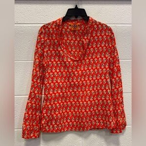 Tory Burch Orange Sequin tunic shirt